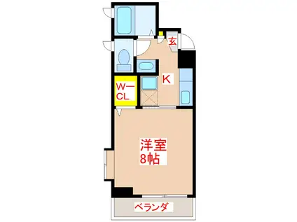 フォルマーレ(1K/2階)の間取り写真