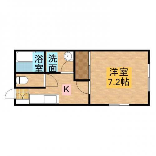 ソフィア古町(1K/1階)の間取り写真