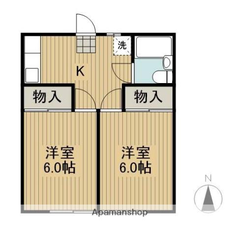 カサ・アイレーネA棟(2K/1階)の間取り写真