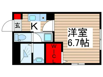 メゾンウッドベル(1K/3階)の間取り写真