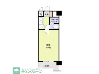 スミノ藤沢(1K/4階)の間取り写真