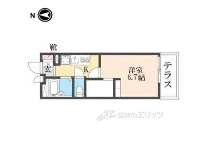 レオパレス高尾Ⅲ(1K/2階)の間取り写真