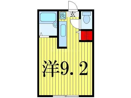 コーポフォーシーズン(ワンルーム/2階)の間取り写真