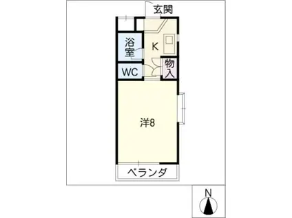 パークテラス鶴舞(1K/3階)の間取り写真