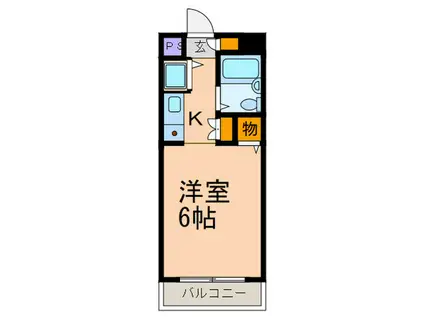 リンクスビル(1K/1階)の間取り写真