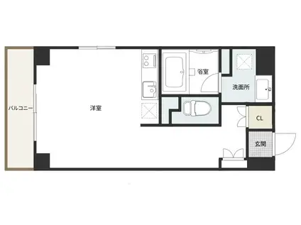 パークヒルズ赤坂(ワンルーム/4階)の間取り写真