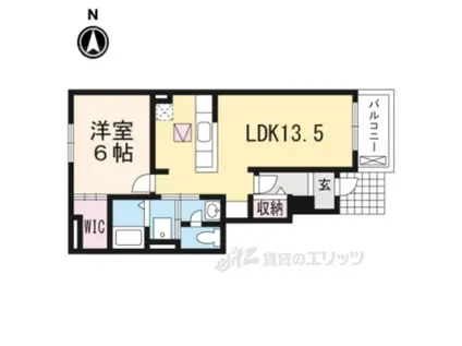 カーサ・アモーレ(1LDK/2階)の間取り写真