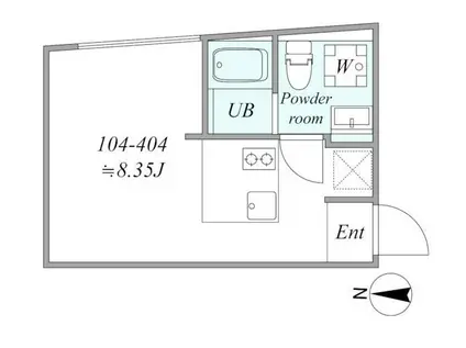 TRIAS111(1DK/3階)の間取り写真