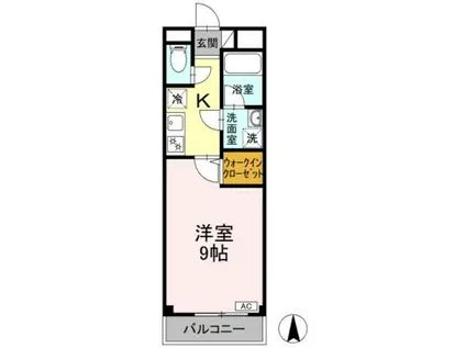 サンサン・コート(1K/3階)の間取り写真