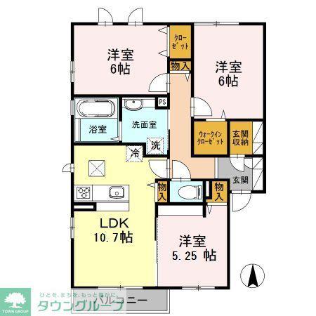 リヴェール(3LDK/2階)の間取り写真