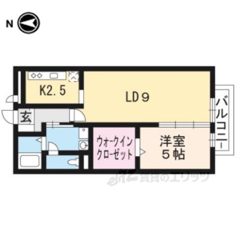 ユーメイン(1LDK/2階)の間取り写真