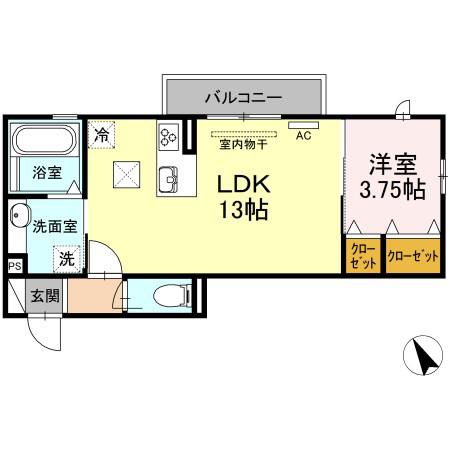 トレモンテ(1LDK/3階)の間取り写真