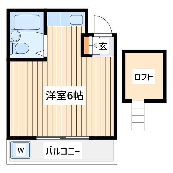 リラヴィレッジ(ワンルーム/2階)の間取り写真