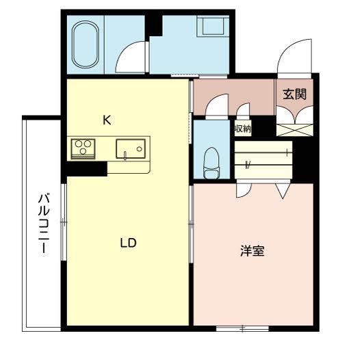 シャーメゾン龍野町(1LDK/2階)の間取り写真