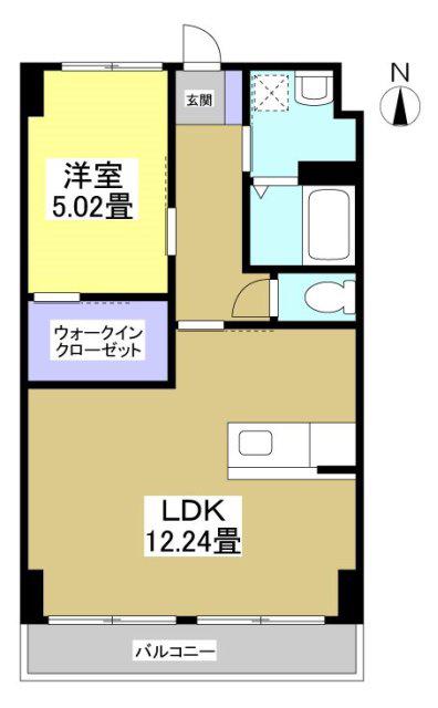 PIVOTマンション広沢(1LDK/3階)の間取り写真