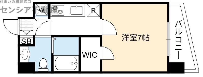 T`S SQUARE 大阪城(1K/3階)の間取り写真