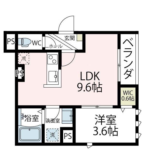 ユアメゾン弘明寺町(1LDK/2階)の間取り写真