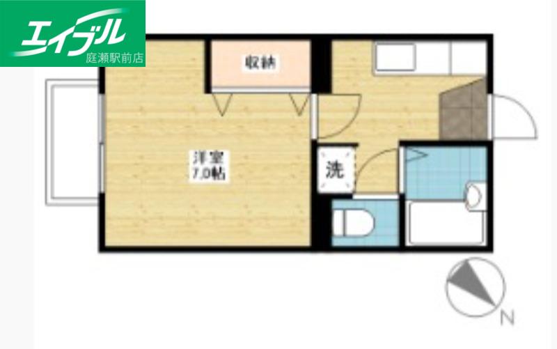 シャイン117(1K/2階)の間取り写真