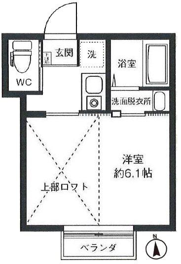 ときわ台TATSUMISOU(1K/2階)の間取り写真