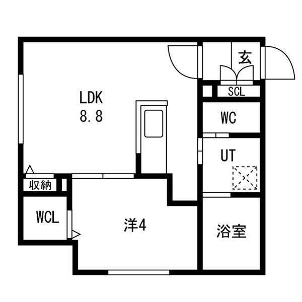 ONE STAGEひばりが丘II(1LDK/2階)の間取り写真