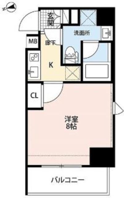 プレール・ドゥーク板橋II(1K/7階)の間取り写真