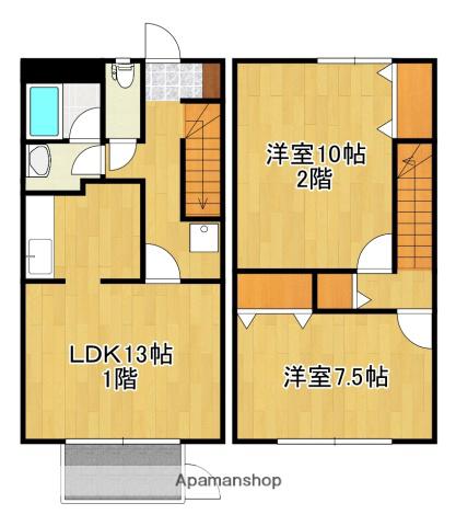 ハウスオブフォレスト(2LDK/2階)の間取り写真