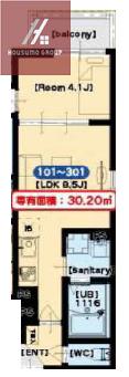 F ASECIA SYLVITE(1LDK/3階)の間取り写真