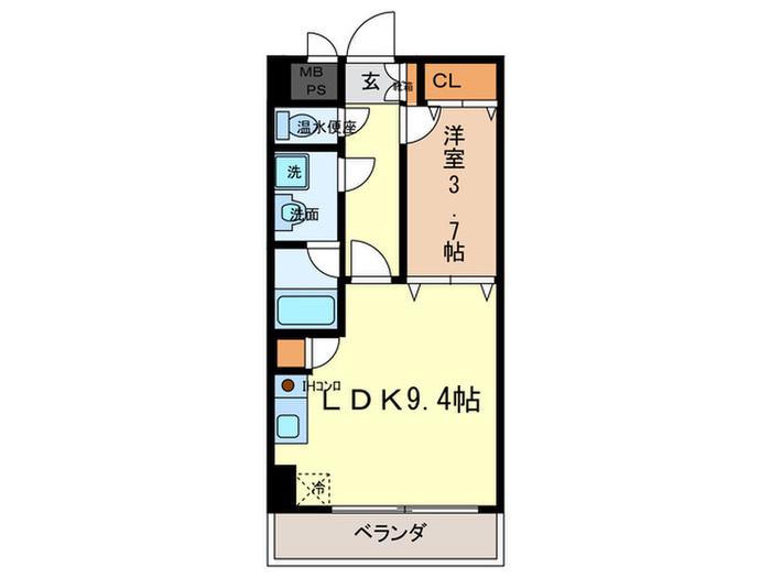 モアライフ魚崎(1LDK/3階)の間取り写真