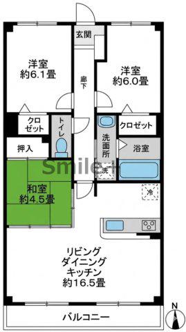 アヴァンセ(3LDK/1階)の間取り写真
