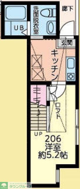 SEYA BASE(1K/2階)の間取り写真