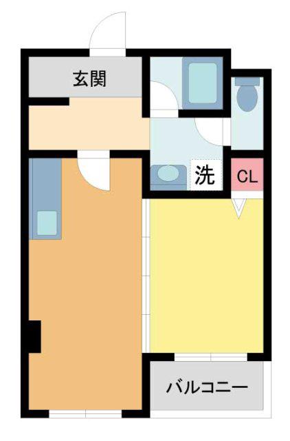 プリメーラリヨンII(1LDK/1階)の間取り写真