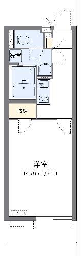 クレイノアーバン 大宮(1K/1階)の間取り写真
