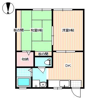 クレールハイツ(2DK/1階)の間取り写真