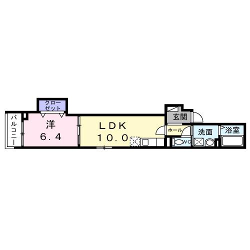 エラン パティオ(1LDK/2階)の間取り写真