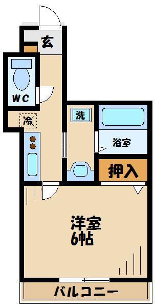 ラフィネ桜上水(1K/2階)の間取り写真