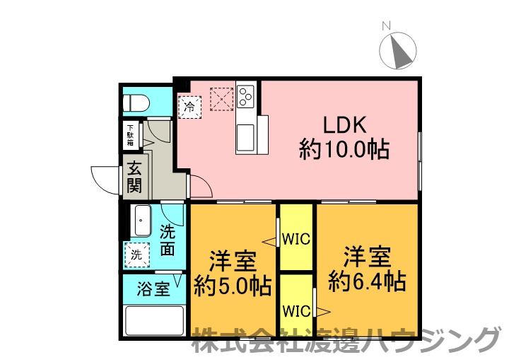 ルナメゾン(2LDK/1階)の間取り写真