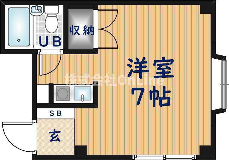 マンションスズ(ワンルーム/3階)の間取り写真