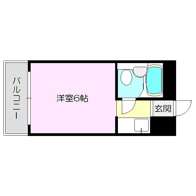 ルネッサンス福原パートⅡ(1K/4階)の間取り写真