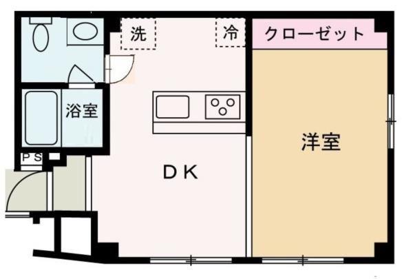 IMPLEOS池袋椎名町(1DK/1階)の間取り写真