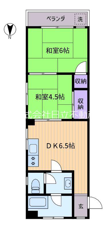 代田橋コーポラス(2DK/2階)の間取り写真
