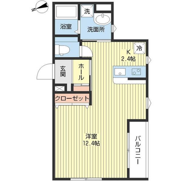 WELINA SHONAN(1K/3階)の間取り写真
