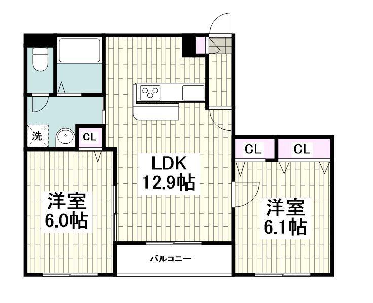 クラシーズ(2LDK/1階)の間取り写真