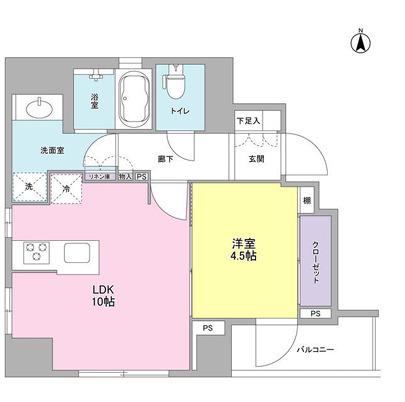 ルクリアコート(1LDK/2階)の間取り写真