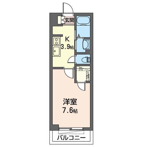 メゾンレグルス(1K/3階)の間取り写真