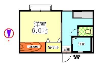 プチメゾン(1K/1階)の間取り写真