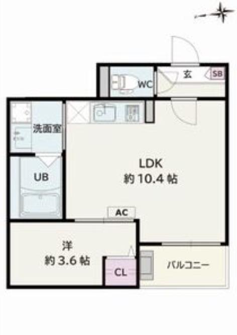 JACK MEIKOI(1LDK/1階)の間取り写真