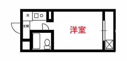 SANNOU UNIT(ワンルーム/1階)の間取り写真