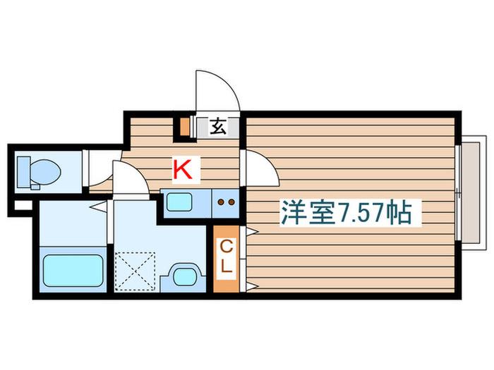 AZUL旭町(1K/1階)の間取り写真