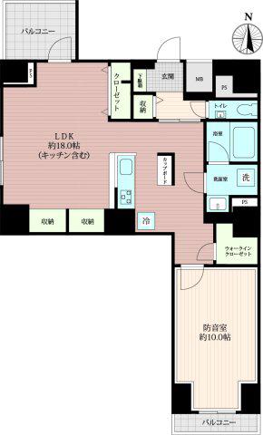 KONOMI 三十三番館(1LDK/8階)の間取り写真