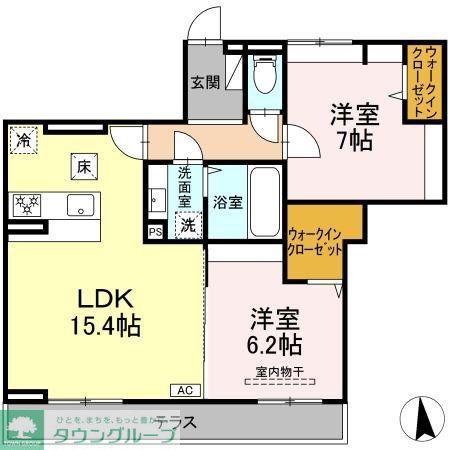 メゾン ド ネージュ東戸塚(2LDK/1階)の間取り写真